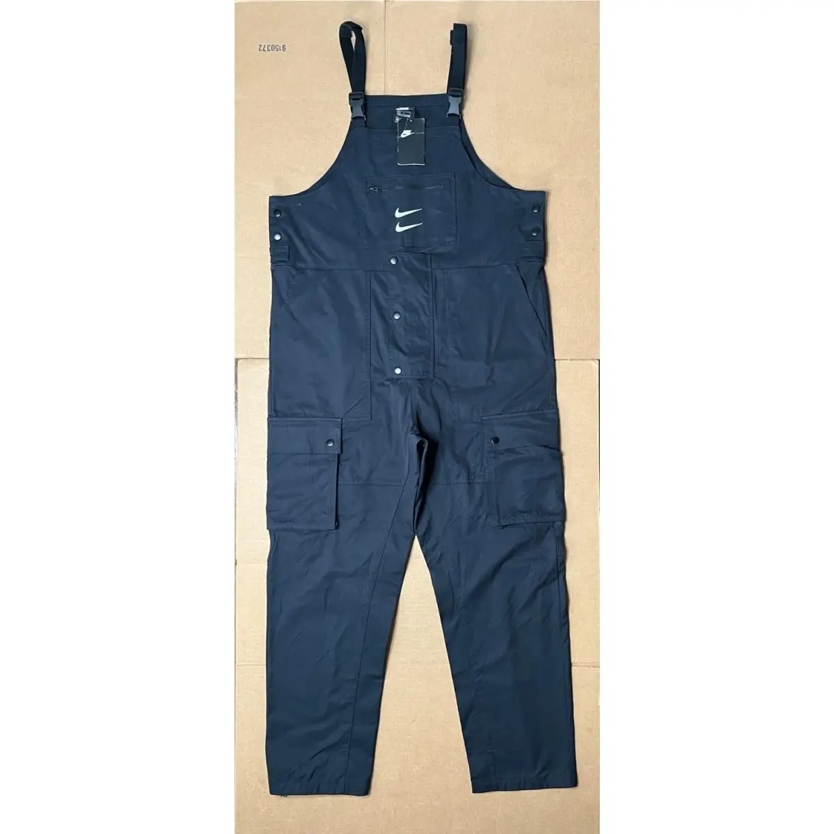Nike Men’s Large Sportswear Swoosh Overalls Black CU3896-010