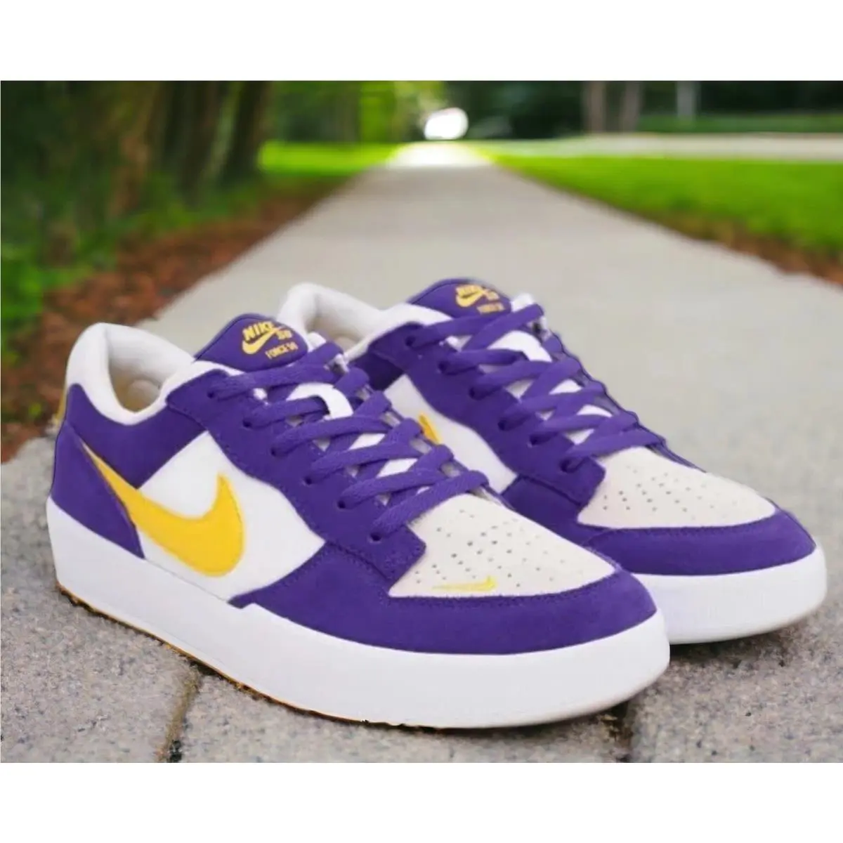 Nike SB Force Shoes Rare Lsu LA Lakers Purple Gold Team Edition Mens 8