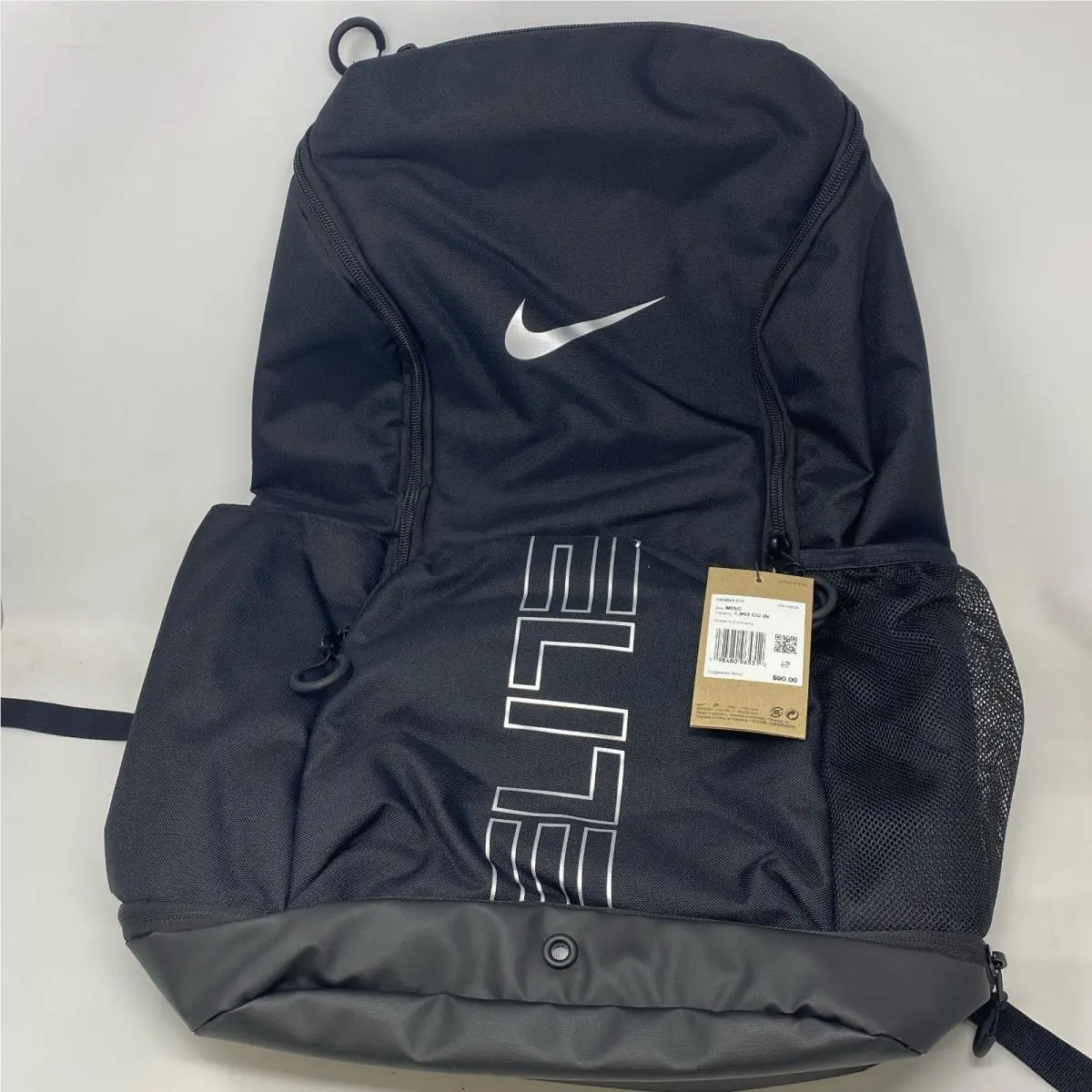 Nike Unisex Varsity Elite Backpack 32L Black/black/metallic Silver One Size