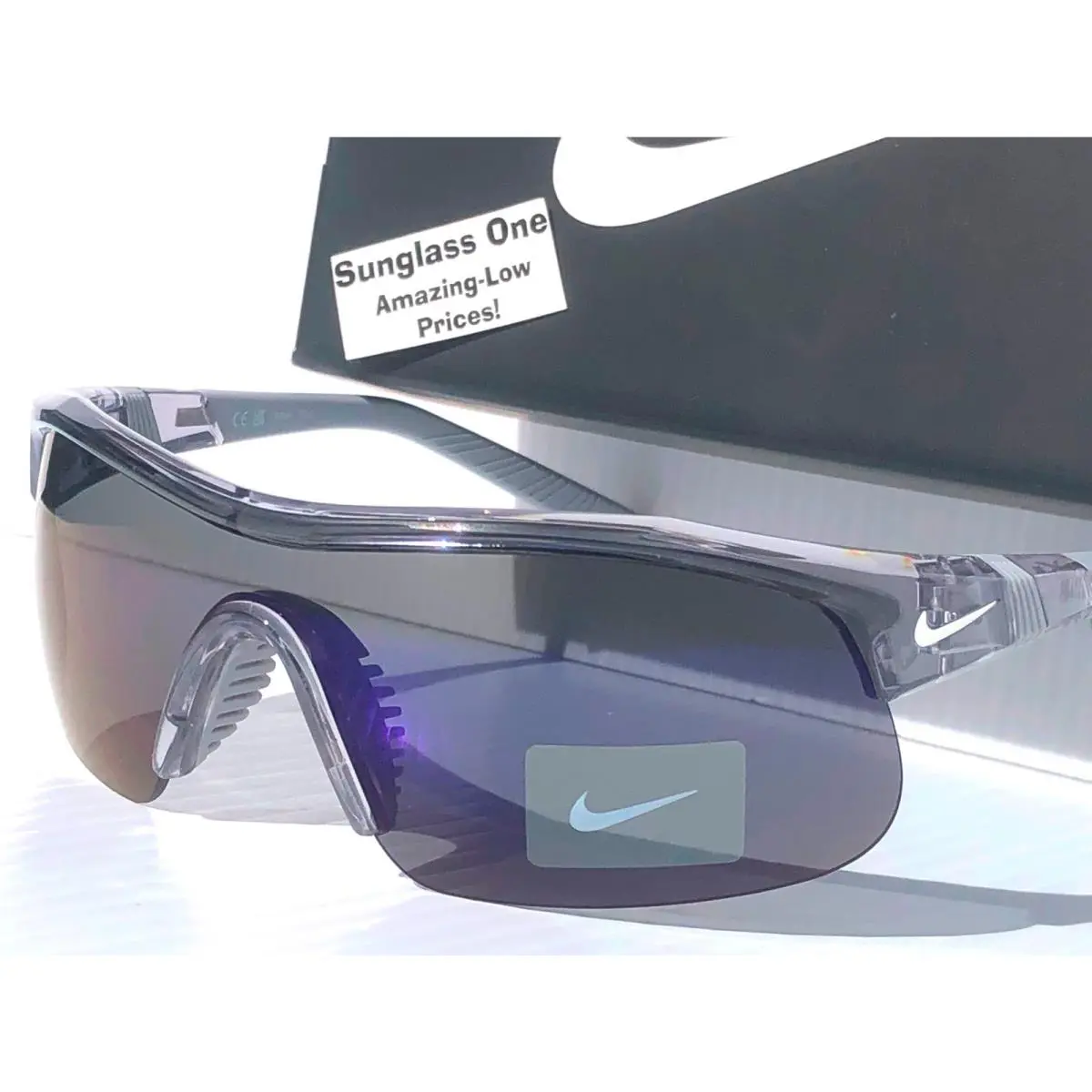 Nike Show X1 Wolf Grey UV Protective Blue Mirror Lens Sunglass DX 6520 065