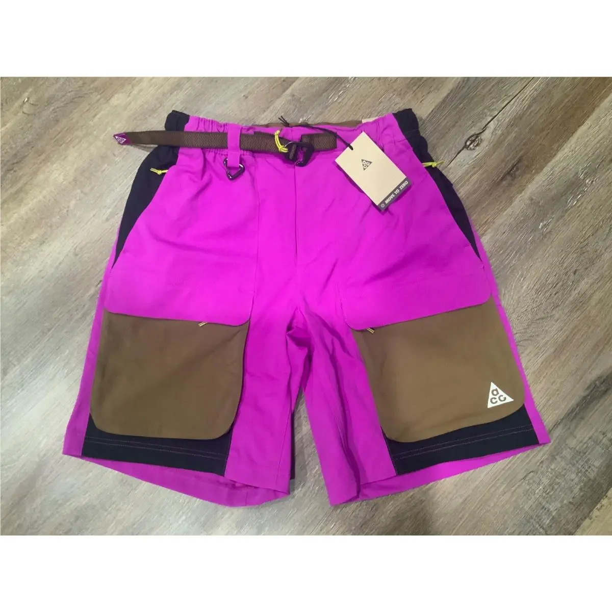 Nike Acg Smith Summit Cargo Shorts HV0593-551 Purple Brown Black Men’s Sz S