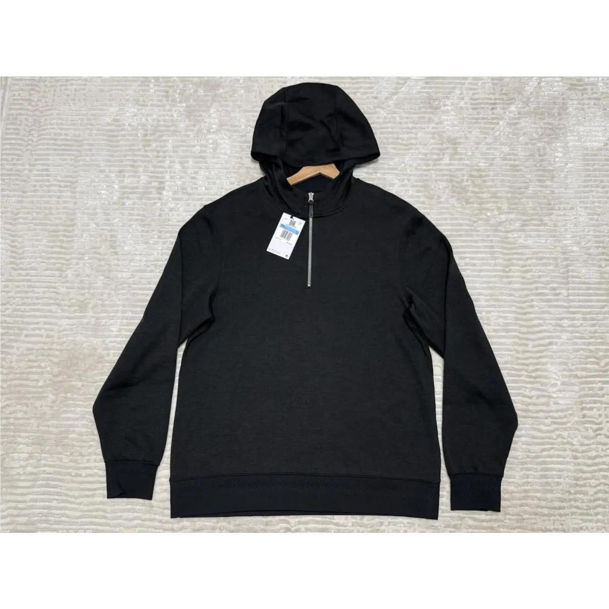 Nike Golf Knitted Pullover Quarter Zip Hoodie Dark Gray - Medium