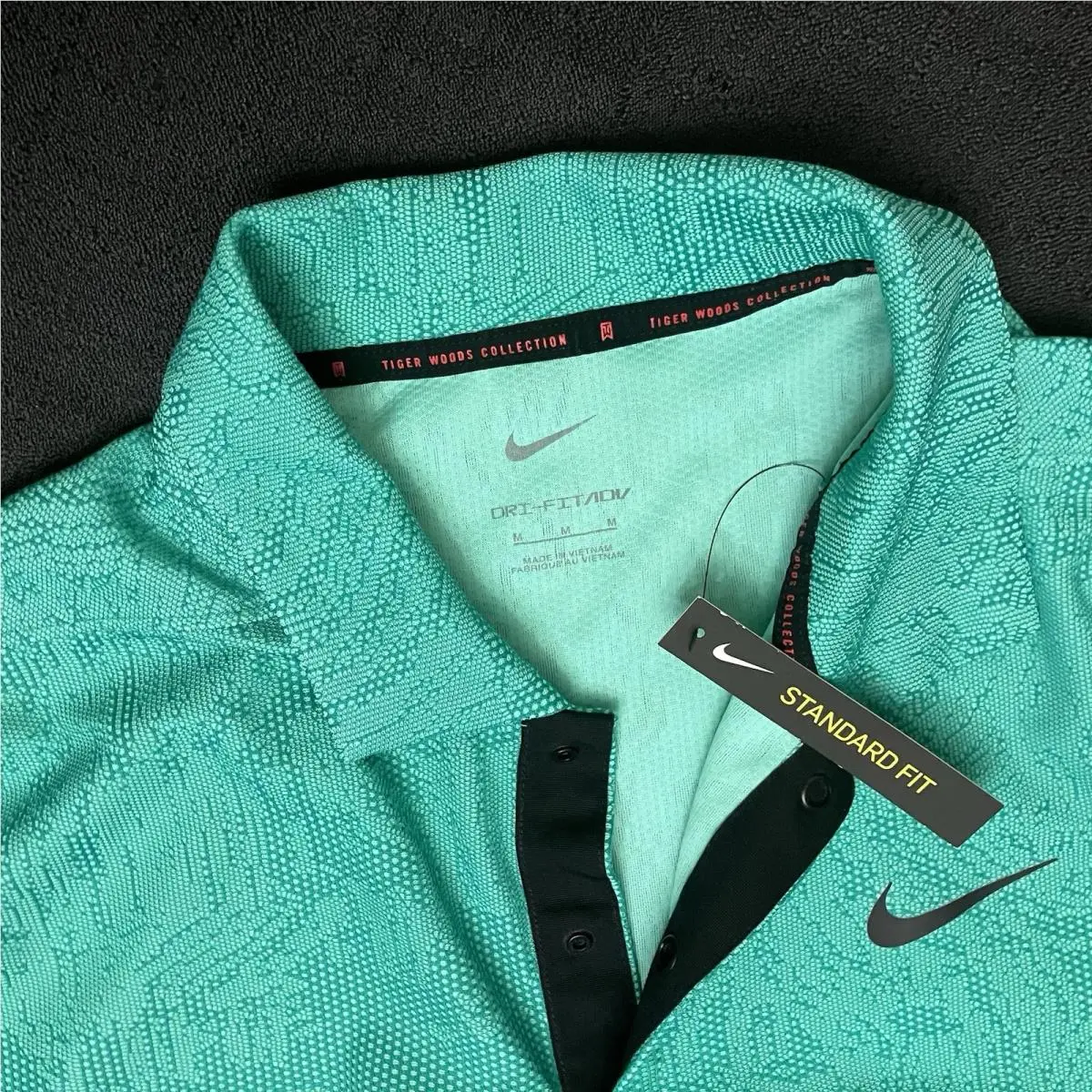 Nike clothing - TIger Woods ADV First Major Win Anniversary Polo - Field Green Black 9