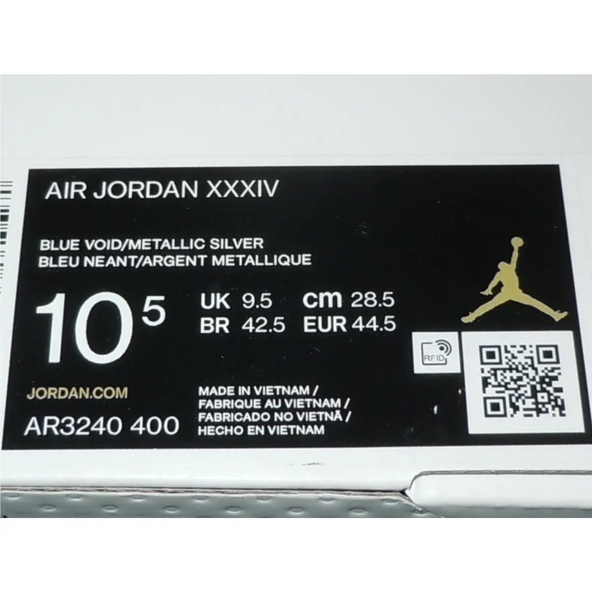 Nike shoes - Nike Air Jordan XXXIV - Air XXXIV - AR3240-400 - Blue Void/Metallic Silver 4