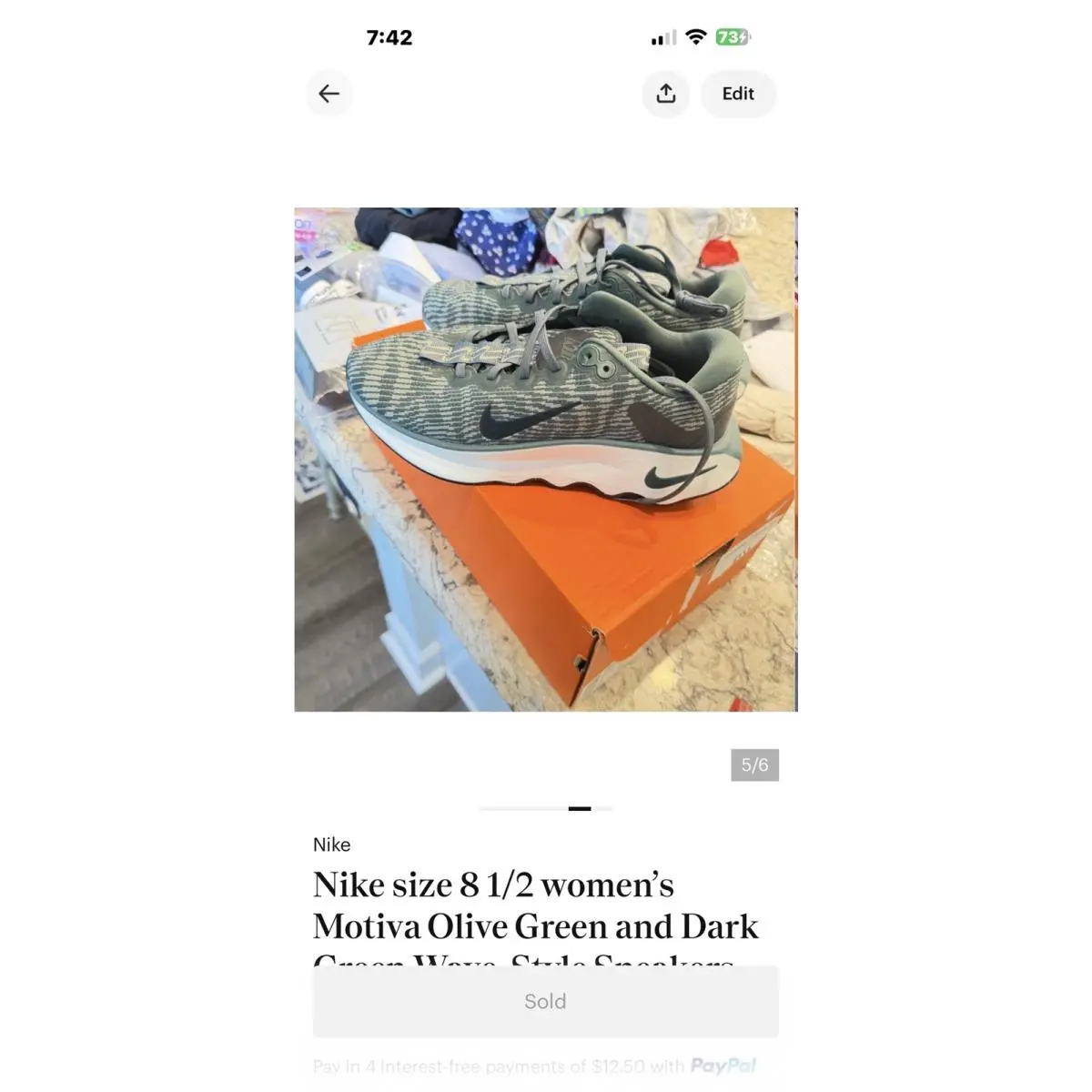 Nike Woman’s Motiva 8 1/2 Green Inbox