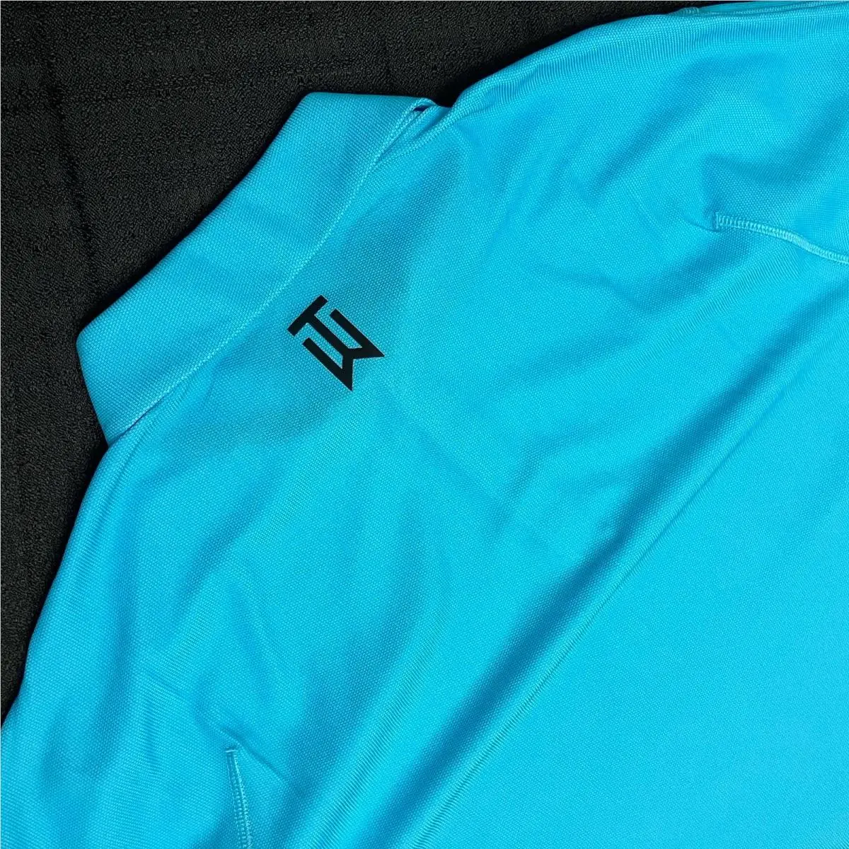 Nike Golf Tiger Woods Adv Custom Athlete Polo DR5314 416 Baltic Blue Sz M