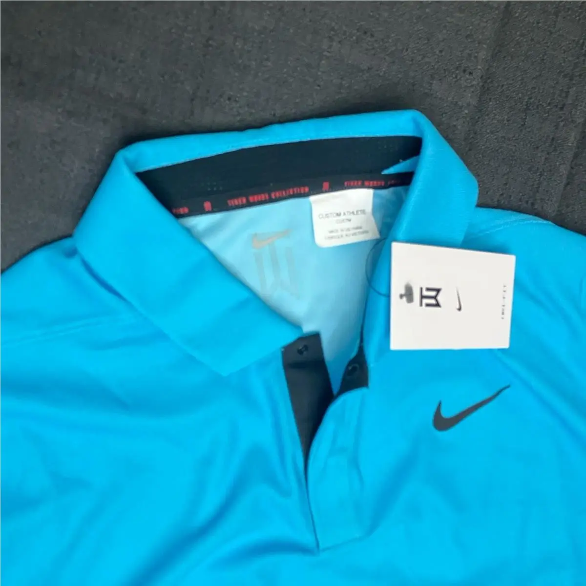 Nike clothing - Tiger Woods Dri Fit ADV Polo - Baltic Blue / Blue Chill / Black 12