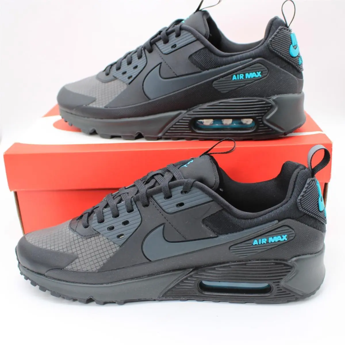 Nike Air Max 90 Drift IO1908 010 Man Black Shoes Size 10.5 12 - Black