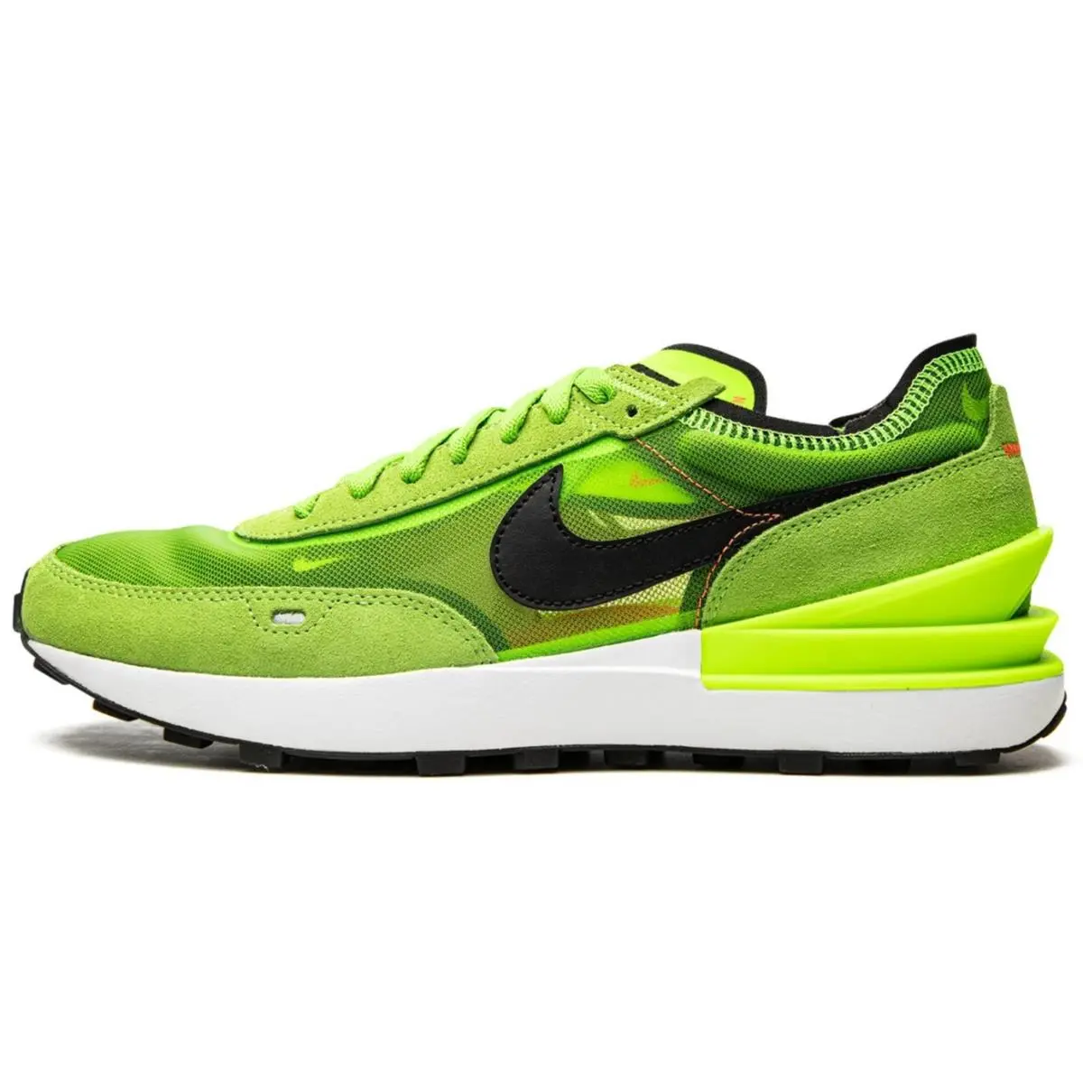 Nike Mens Waffle One Sneakers Rare DA7995 300 Electric Green Shoes Black 14