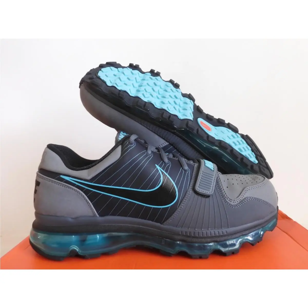 Nike Air Max Trainer Tr 1 + Low Dark Grey-white-retro Sz 11 Rare 409717-014