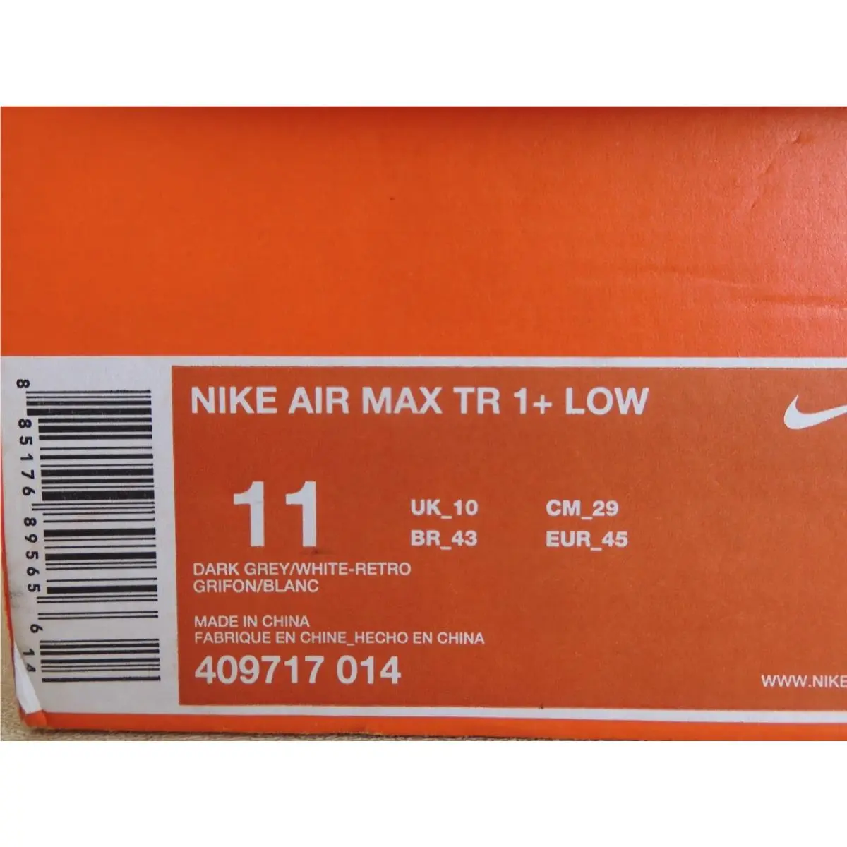 Nike shoes - Nike Air Max Trainer 1 - 409717-014 - Gray (UPC: 885176895656) 6