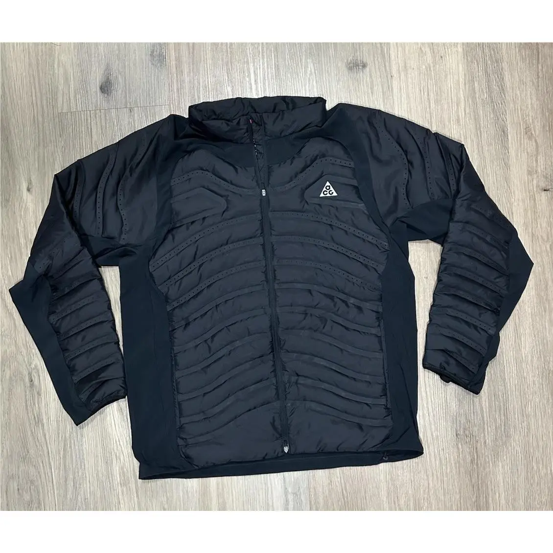 Nike Acg Lava Flow Aeroloft Down Full Zip Jacket Black IO9132-010 Size XL
