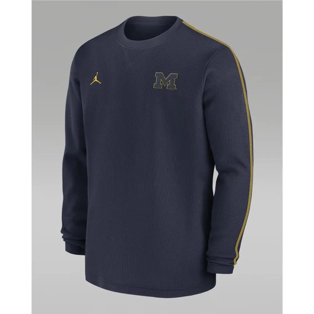 Jordan Nike Mens Michigan Wolverines Sideline On Field Sweatshirt Shirt Large
