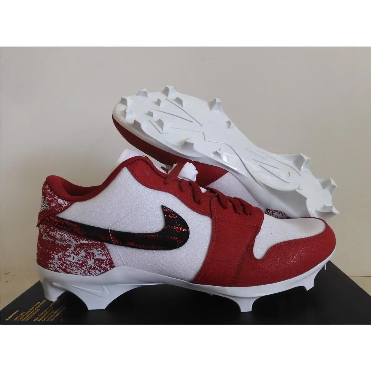 Nike Air Jordan 1 Low Alpha Menace 4 Oklahoma Football Cleats Sz 13 HF5589-106