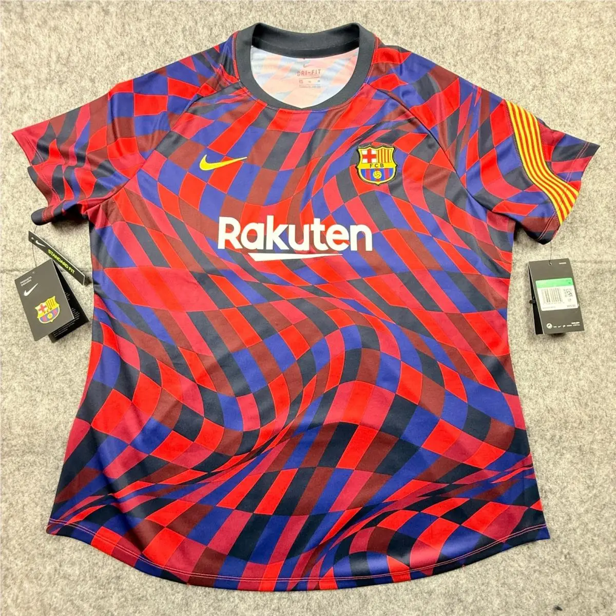 Nike FC Barcelona Womens XL Pre-match Jersey Red Blue CD5836-658