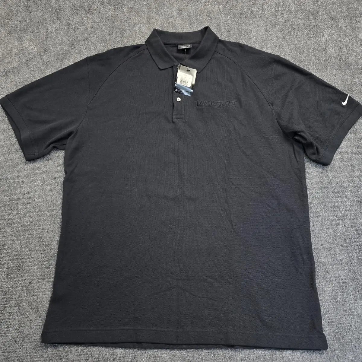 Vintage Y2K Nike Golf Polo 2009 Law Order Embroidered Show Xxl Black Rare