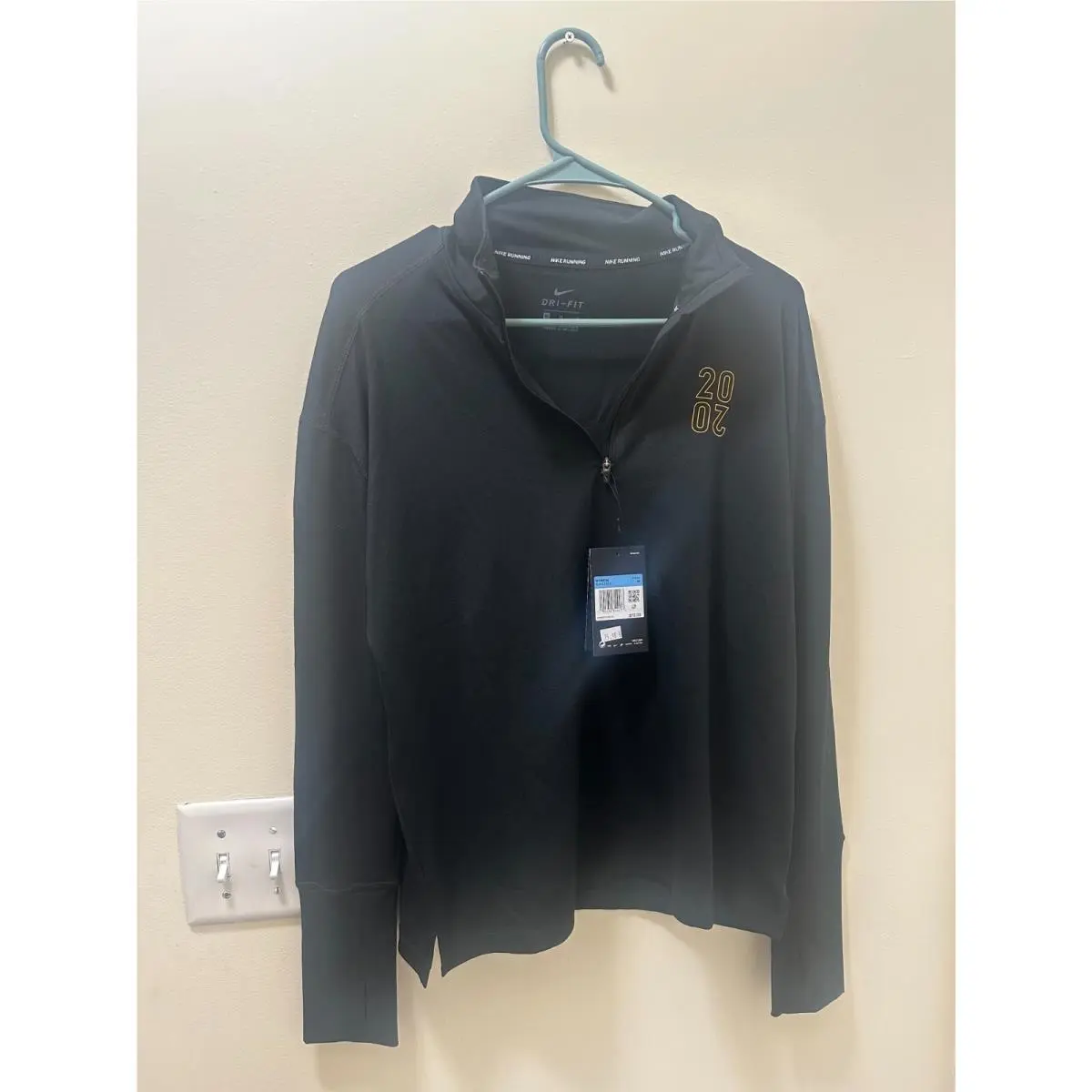 Nike 2020 Arcadia Invitational 1/4 Zip Running Top Shirt M Black N50
