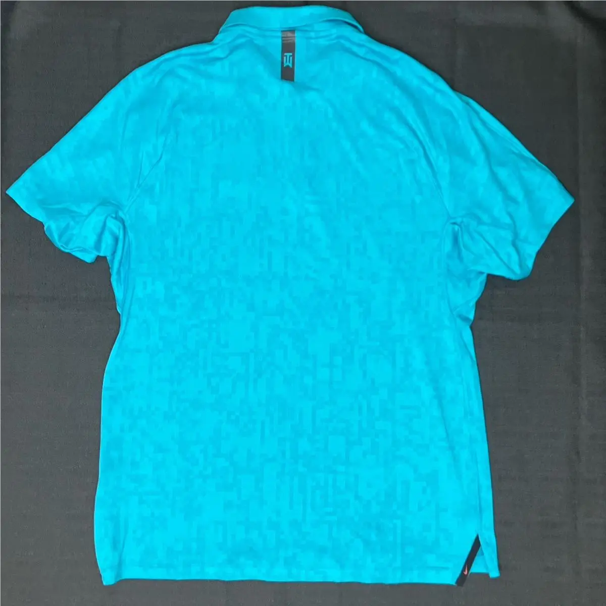 Nike clothing - Nike Tiger Woods TW Advanced Digital Camo Polo Shirt - Aquamarine Black 8