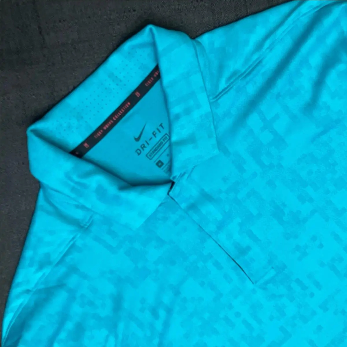 Nike clothing - Nike Tiger Woods TW Advanced Digital Camo Polo Shirt - Aquamarine Black 0