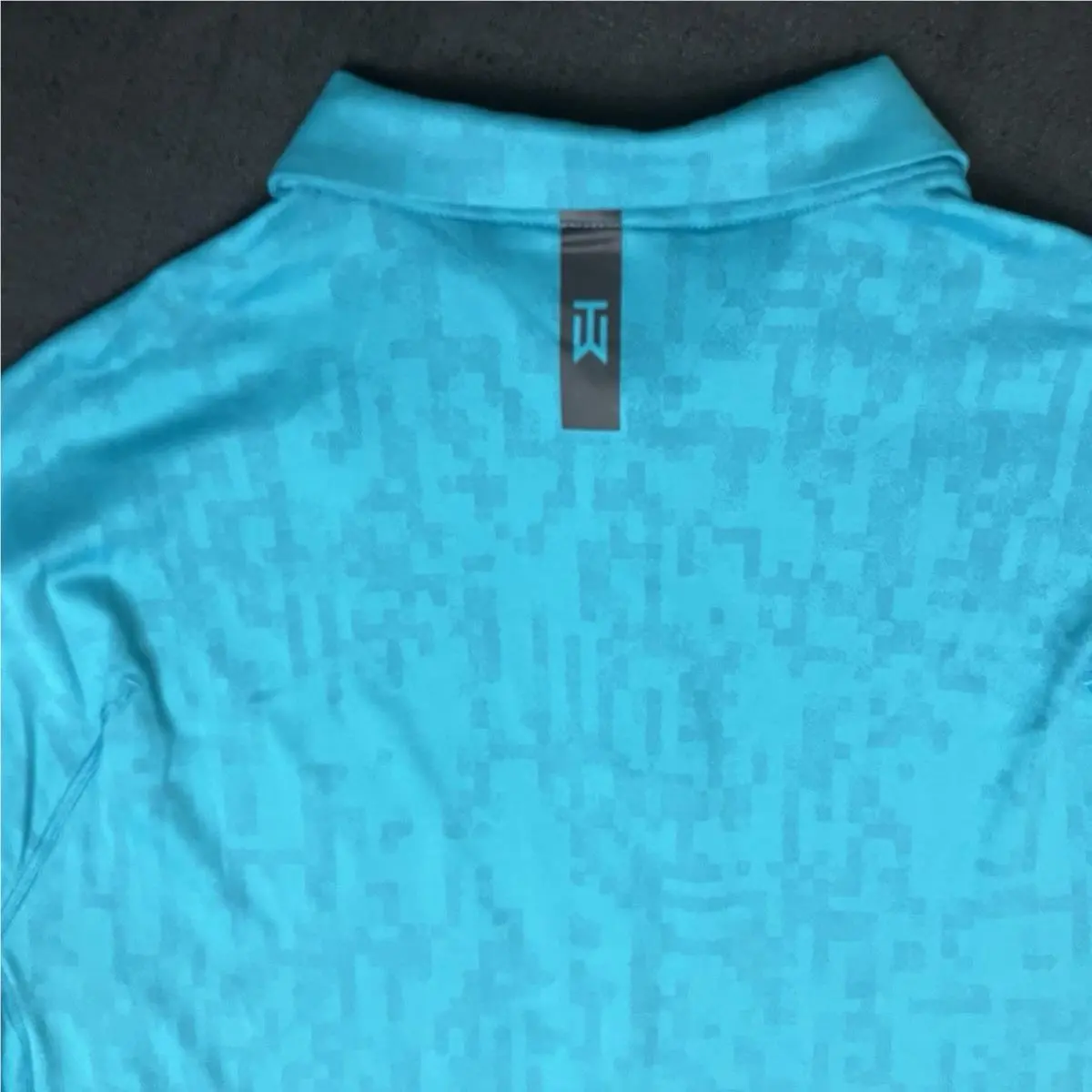 Nike clothing - Nike Tiger Woods TW Advanced Digital Camo Polo Shirt - Aquamarine Black 1