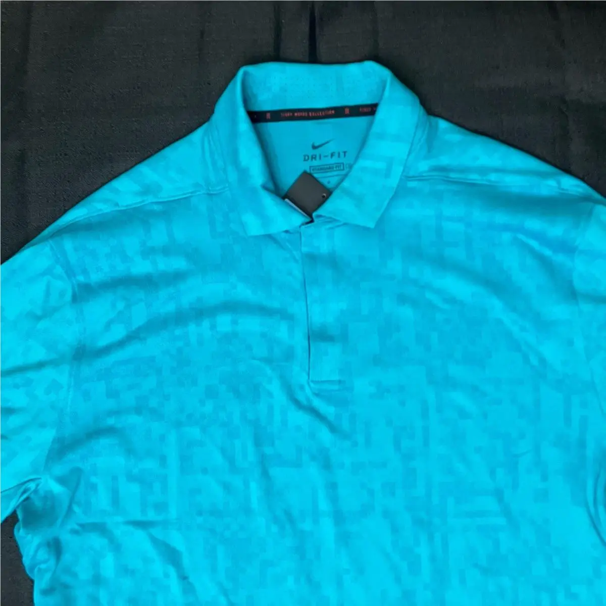 Nike clothing - Nike Tiger Woods TW Advanced Digital Camo Polo Shirt - Aquamarine Black 2