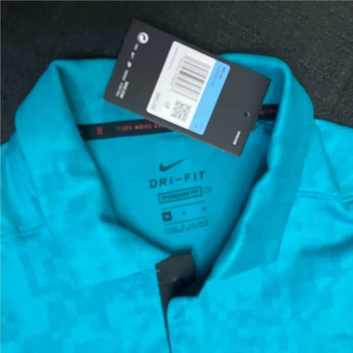 Nike clothing - Nike Tiger Woods TW Advanced Digital Camo Polo Shirt - Aquamarine Black 5