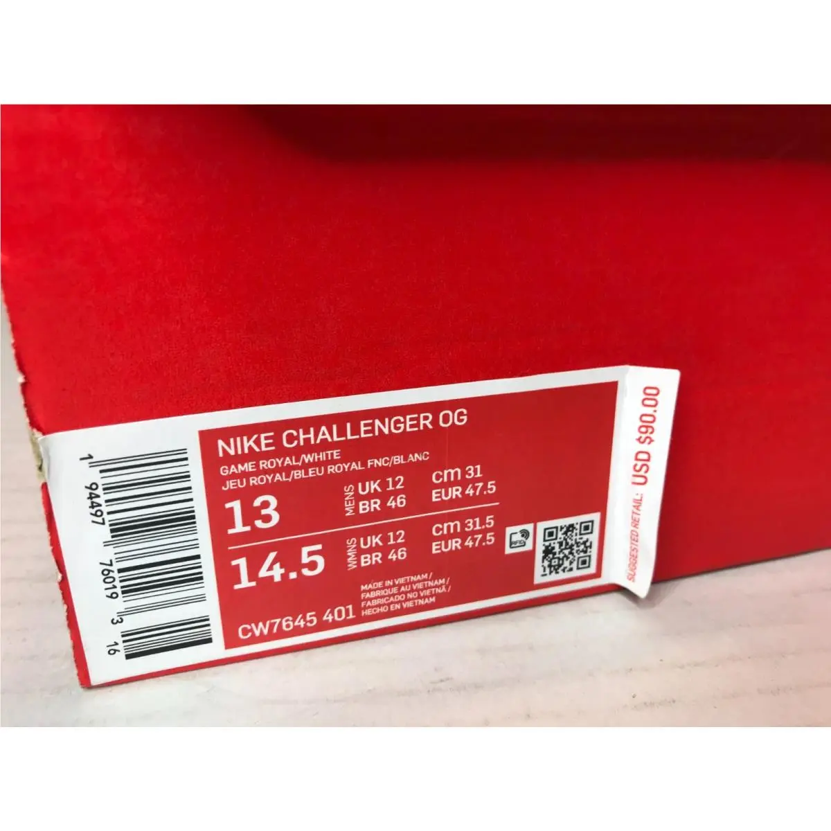 Nike shoes - Nike Challenger - Challenger - CW7645-401 - Blue, Manufacturer: Game Royal/White/Deep Royal Blue/Black 1