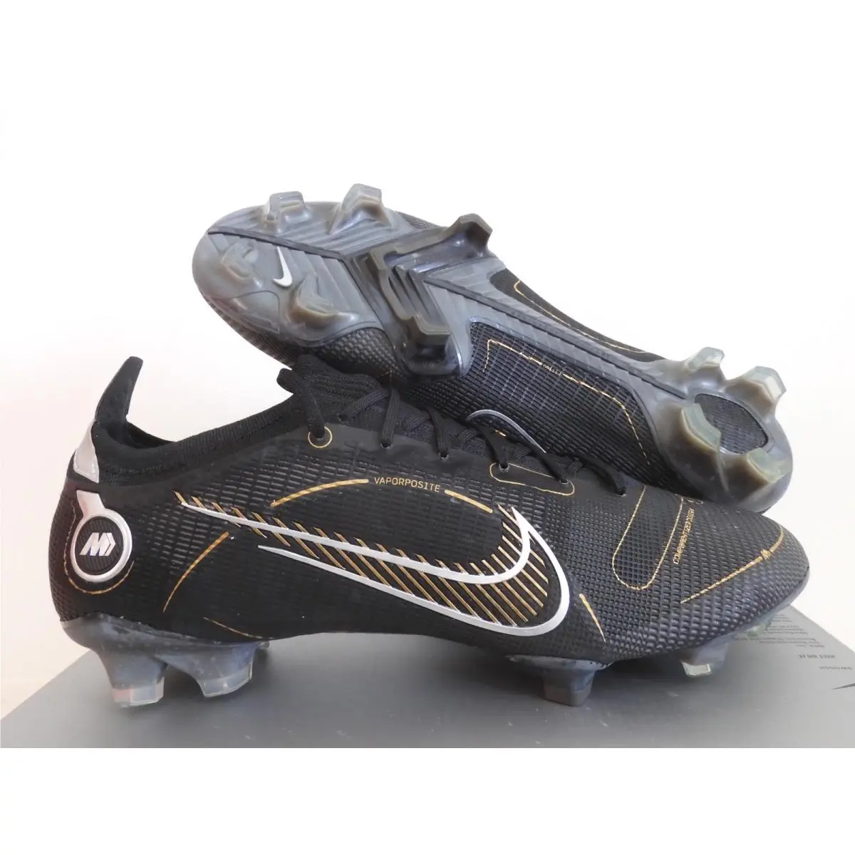 Nike Mercurial Vapor 14 Elite Fg Black-metallic Gold Mens Sz 13 DJ2837-007
