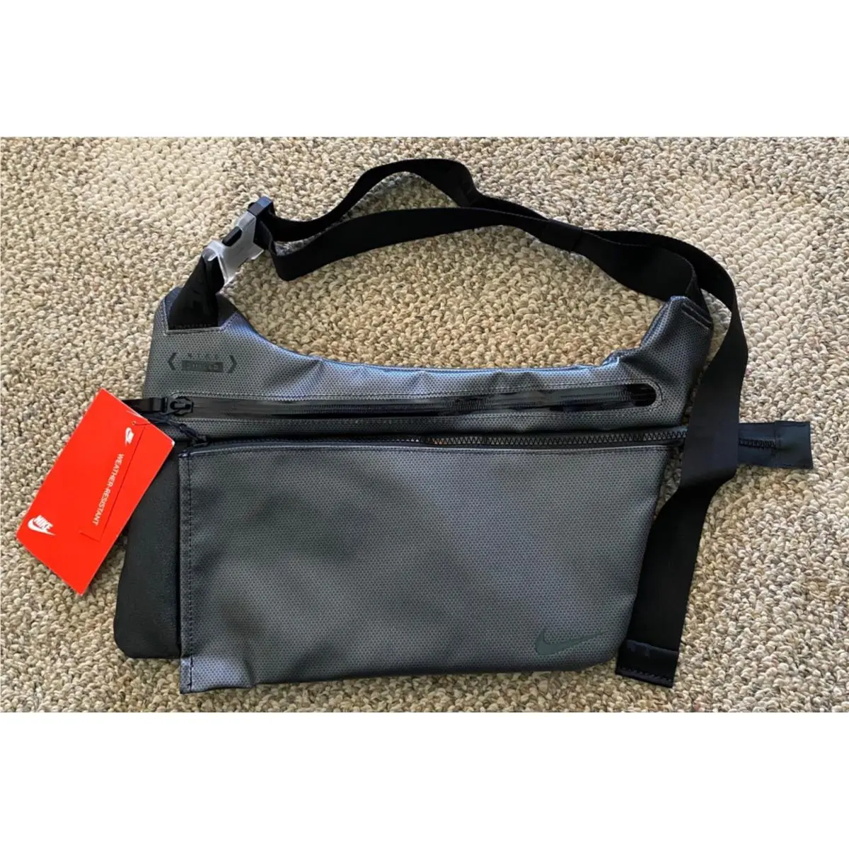 Nnike Shield Weather Resistant Sling Bag Gray Small Approx. 15” X 8.5