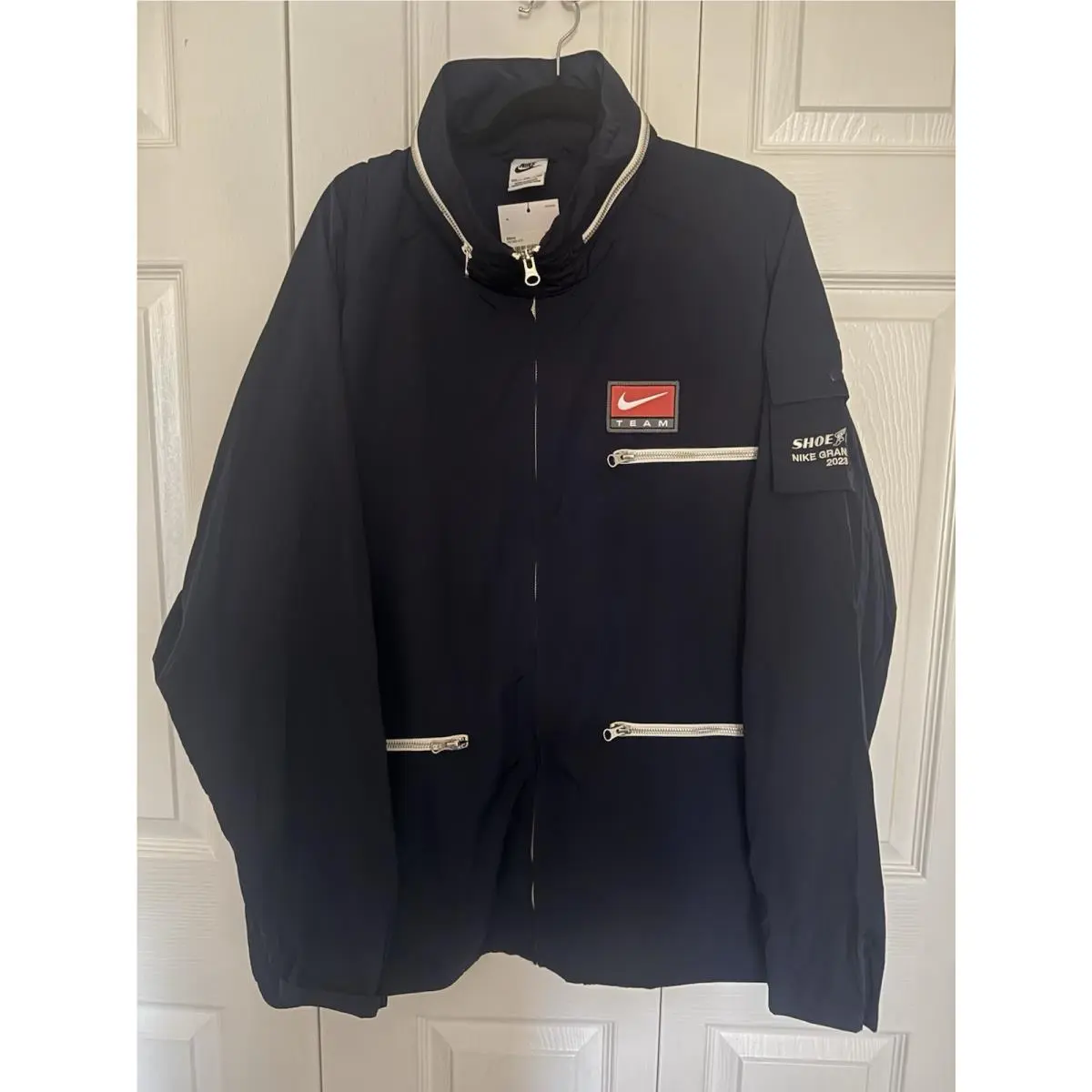 Nike Shoe Dog Team Jacket Full Zip Lightweight FB7263-410 Blue Men Sz Xxl