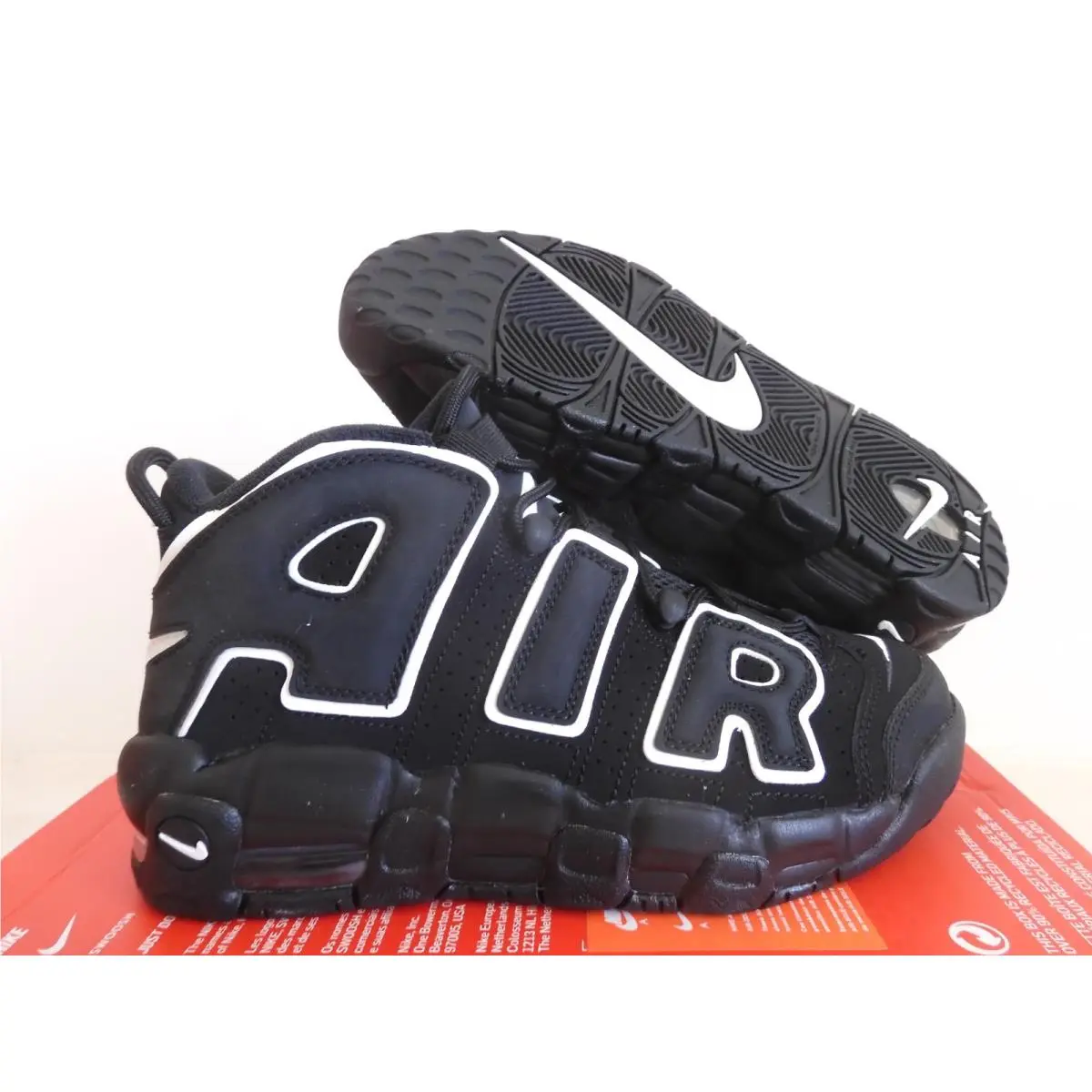 Nike Air More Uptempo GS Black-white-black Sz 5Y Rare 415082-002