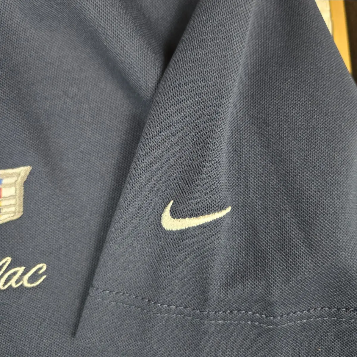 Nike clothing - golf stretch breathable sun protection collared short sleeves womens size wicking UV button up down front tennis golf yoga nike swoosh cadillac cars automobiles dri-fit dri fit - Blue 11