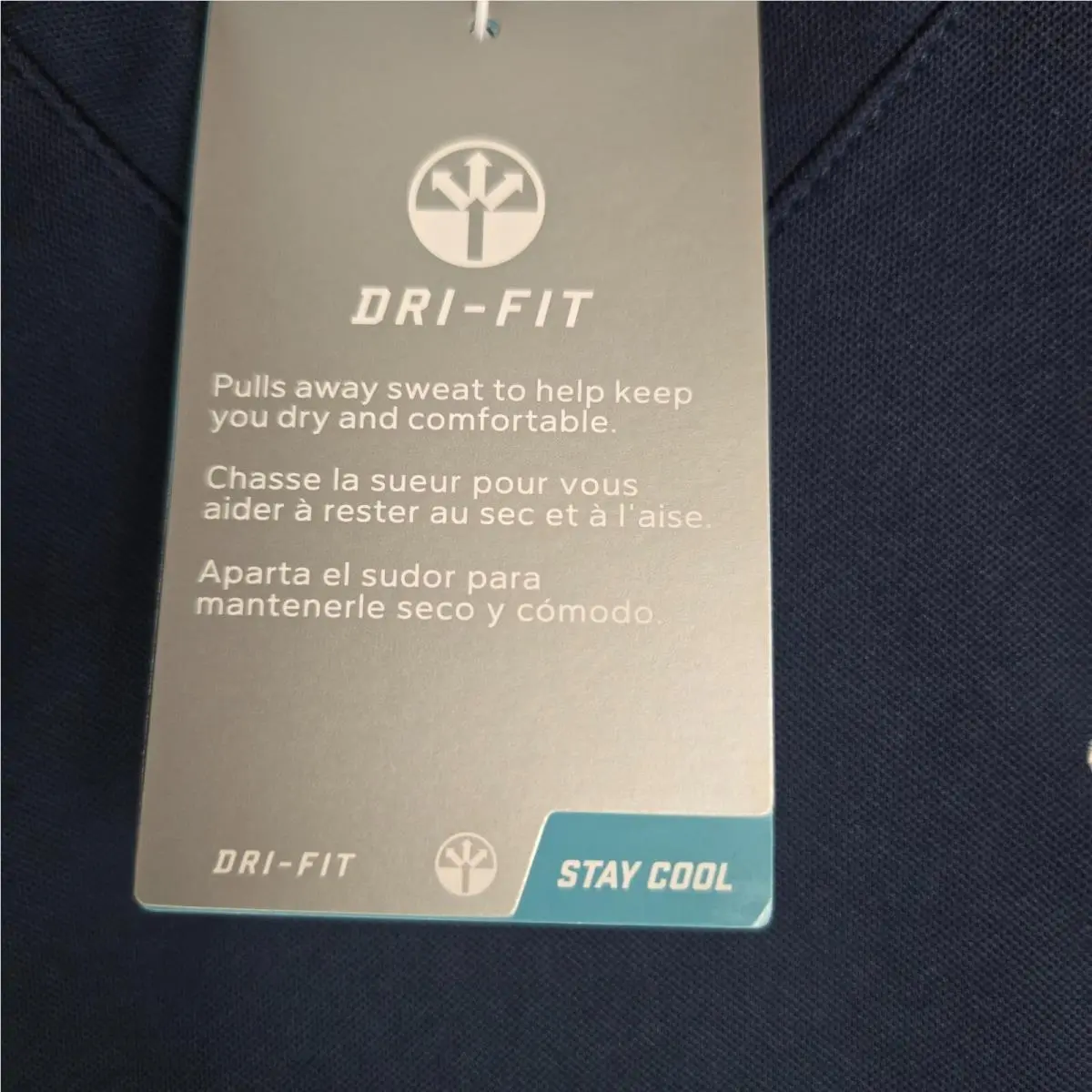 Nike clothing - golf stretch breathable sun protection collared short sleeves womens size wicking UV button up down front tennis golf yoga nike swoosh cadillac cars automobiles dri-fit dri fit - Blue 5