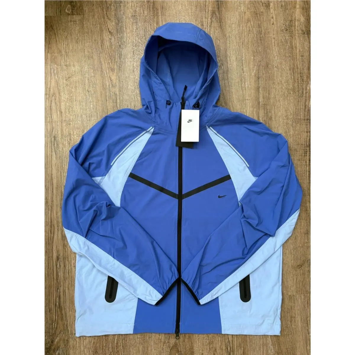 Nike Tech Dri-fit Woven Tech Color-block Jacket Comet Blue Sz Med IH8461-411
