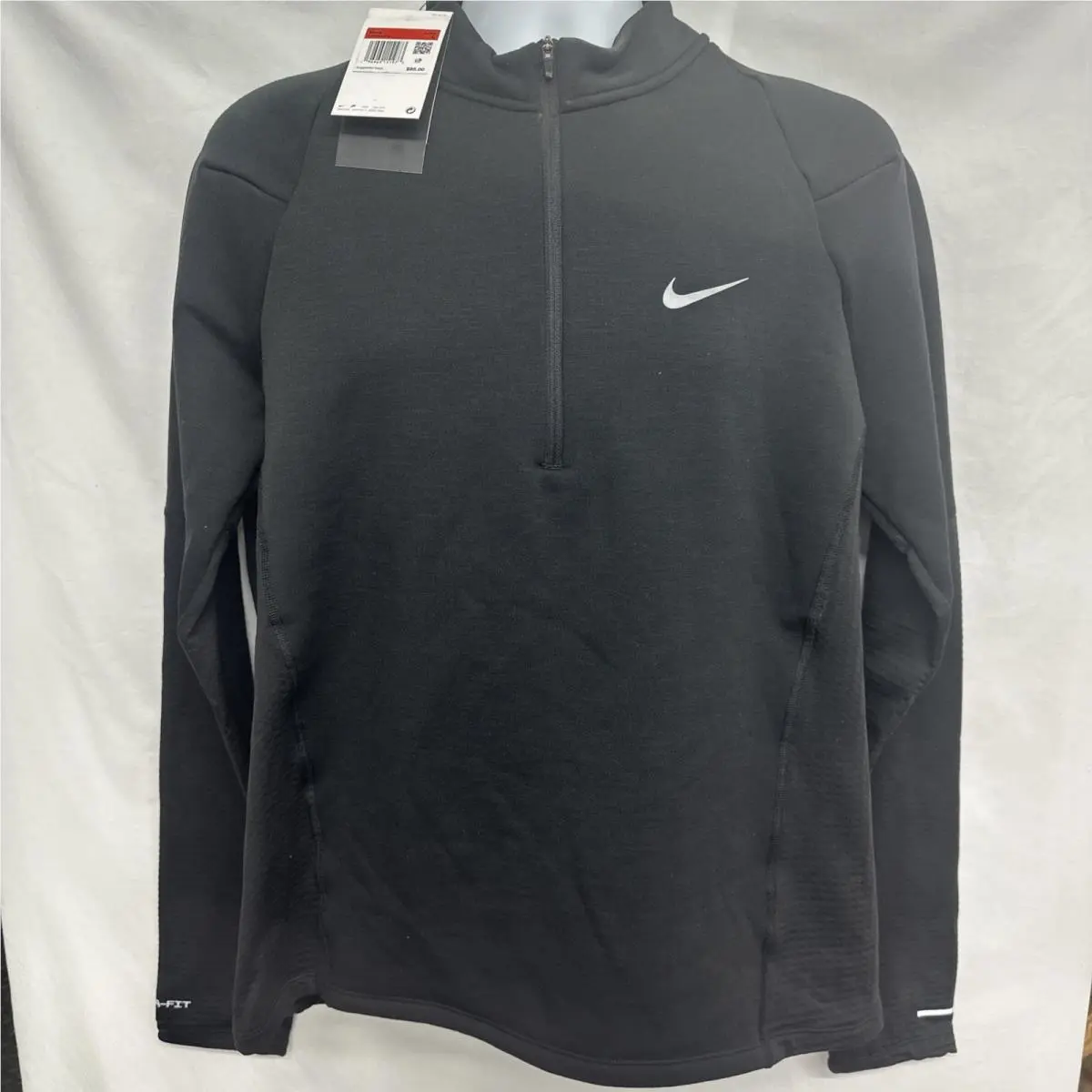 Size L- Nike Element Repel Men`s Therma-fit 1/2-Zip Running Top Black