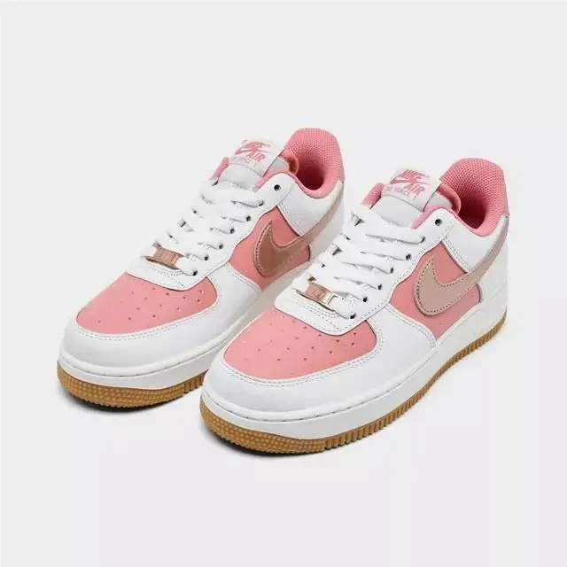 Nike Air Force 1 `07 SE Womens Casual Shoes Rust Pink White Sz 7.5