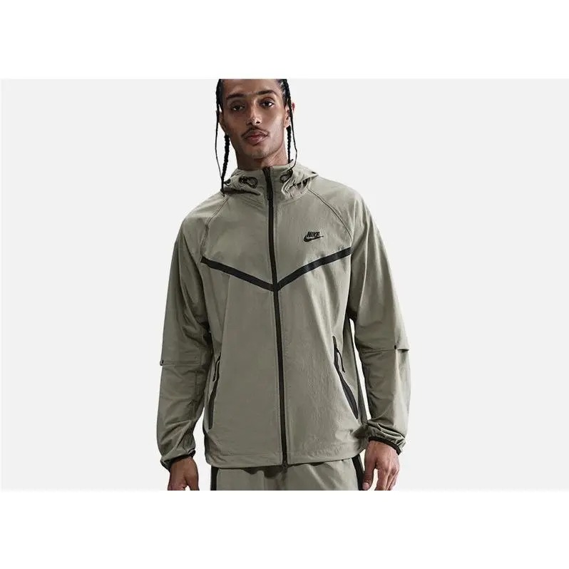 Nike Men`s Tech Woven Jacket - Size: XL - HM7151 320 - Light Army / Black