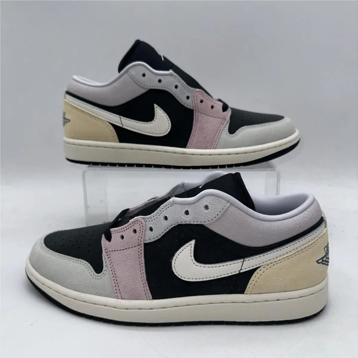 Nike Men`s Size 9.5 Air Jordan 1 Low SE IB7109 004 Black Basketball Sneaker