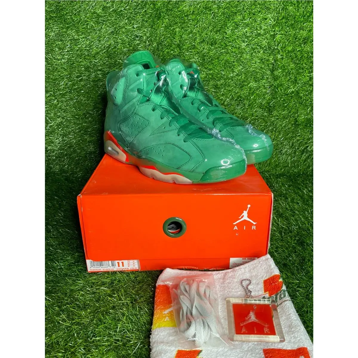 Nike Air Jordan 6 Retro Nrg Green Suede Gatorade AJ5986-335 Size 11M Sneaker