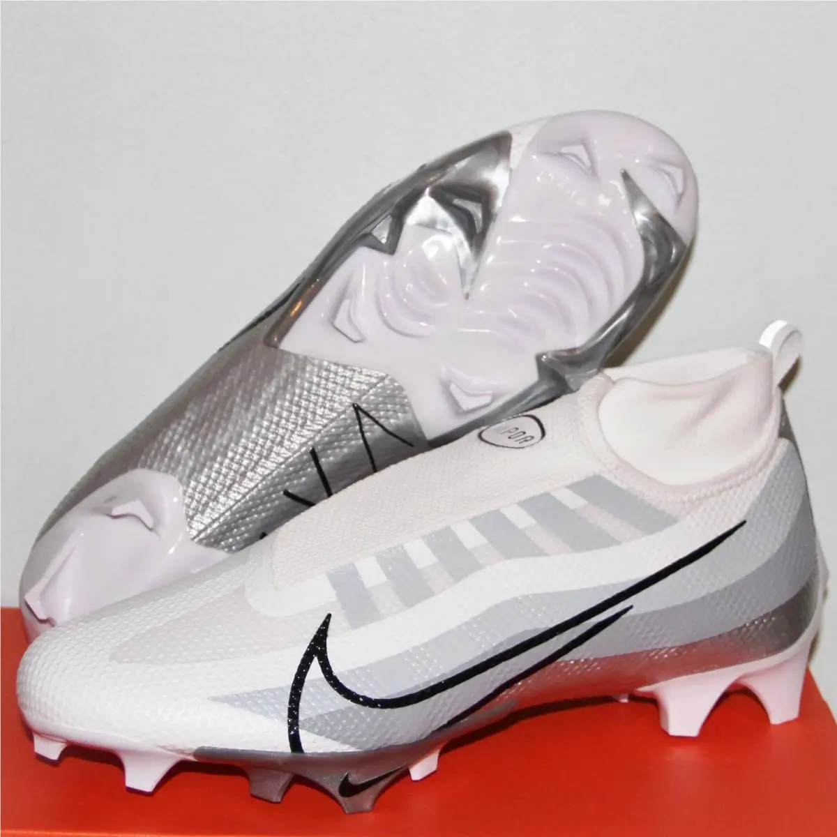 Nike Vapor Edge Pro 360 Football Cleats Mens 13 White Silver DQ3670-102