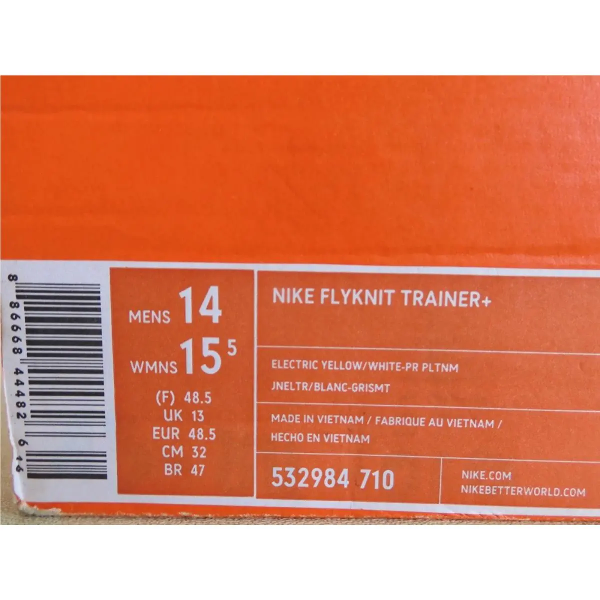 Nike shoes - Nike Flyknit Trainer - Flyknit Trainer - 532984 710 - Yellow (UPC: 886668444826) 6