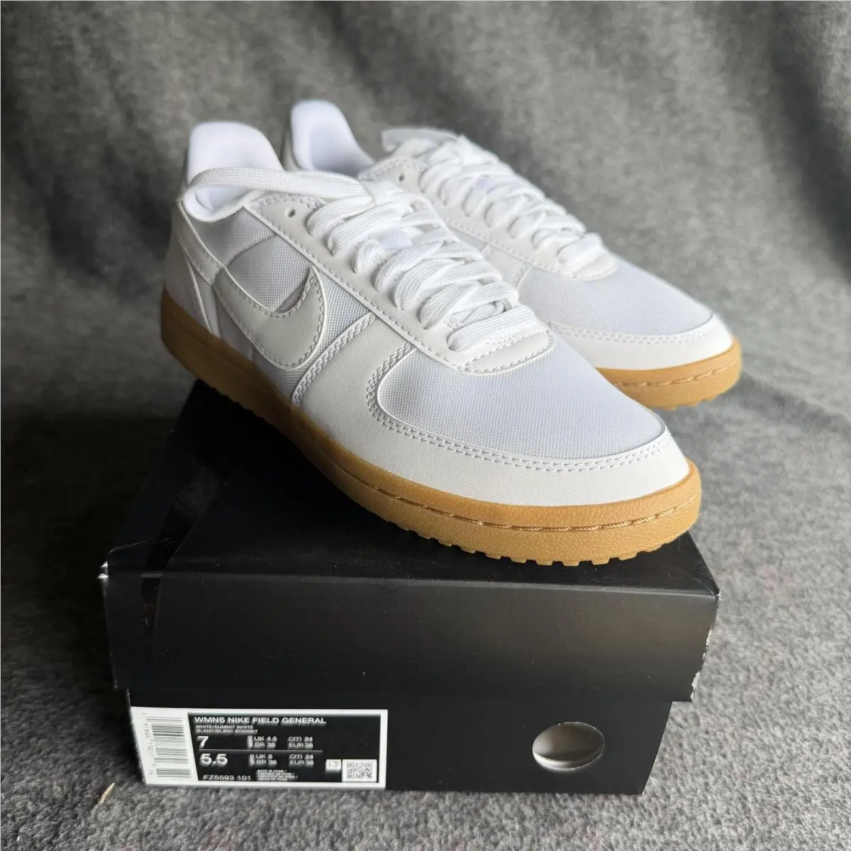 Nike Field General Shoes Womens Size 7 White Gum Casual Sneakers FZ5593-101