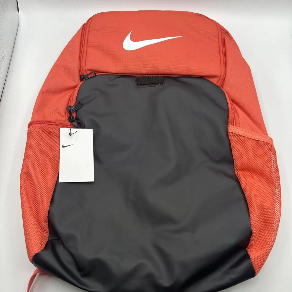 Nike Brasilia Training Backpack Black Orange XL 30L School Travel Bag DM3975-814
