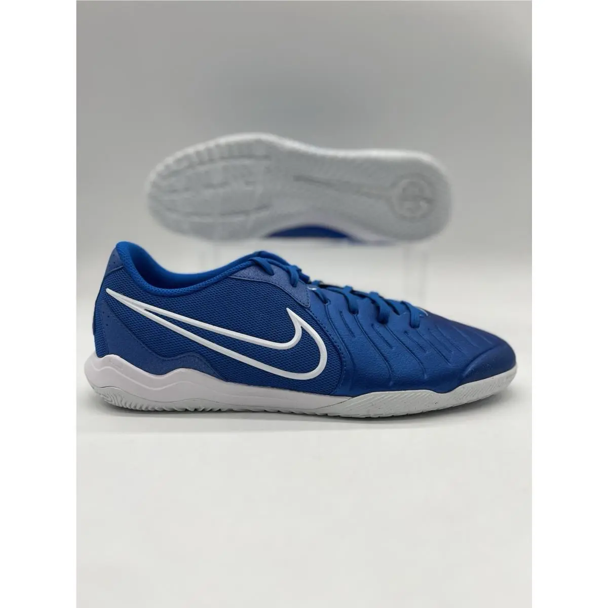 Mens Size 12.5 Nike Legend 10 Academy Soar Blue White Indoor Soccer DV4341 400