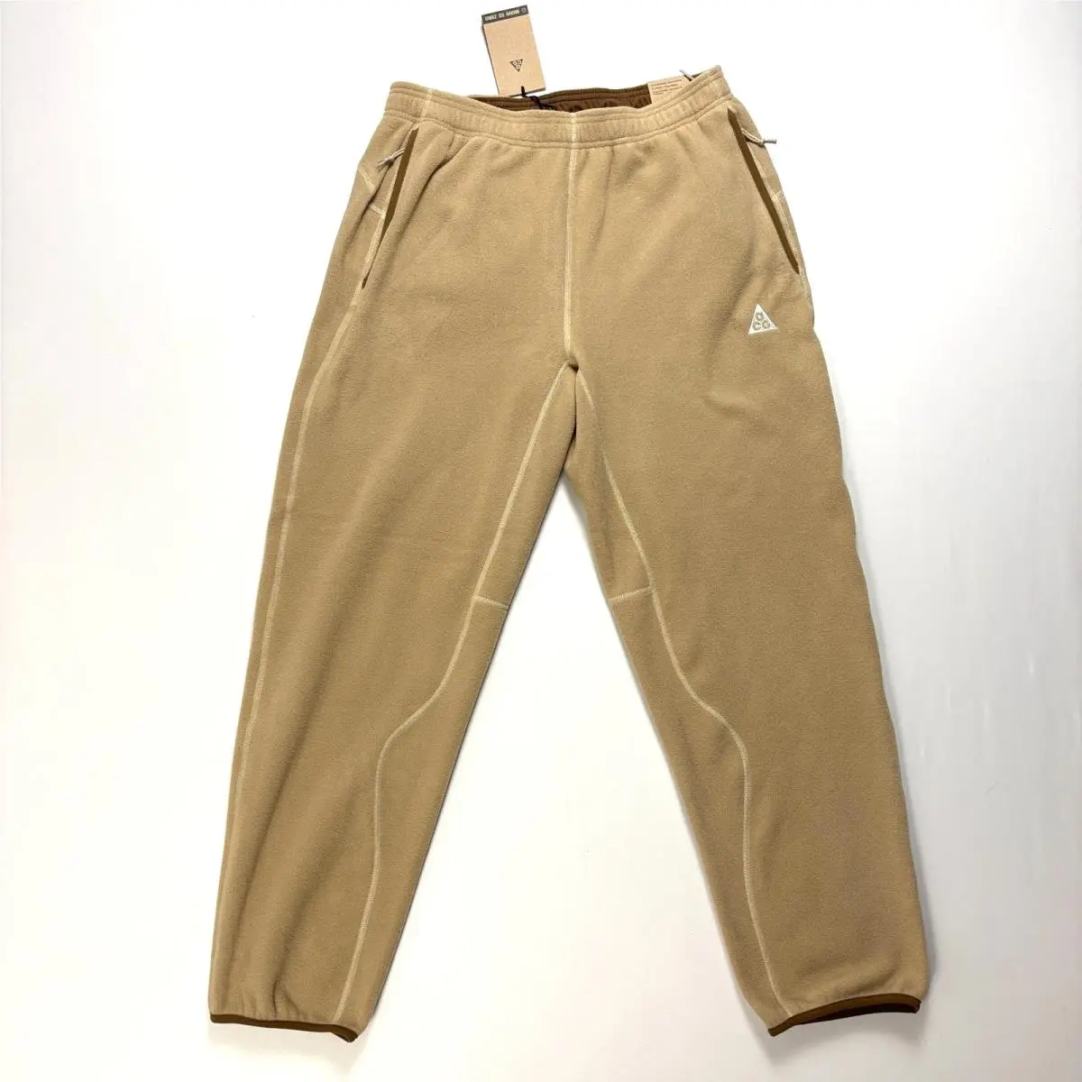 Nike Womens Acg Polartec Wolf Tree Pants Tan Sz M Fleece