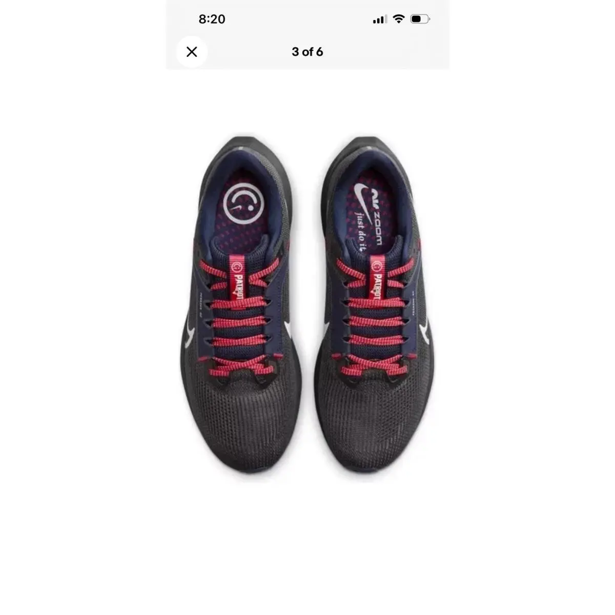 Nike shoes - Nike Zoom Pegasus 40 New England Patriots - DZ6008 001 - Black 3