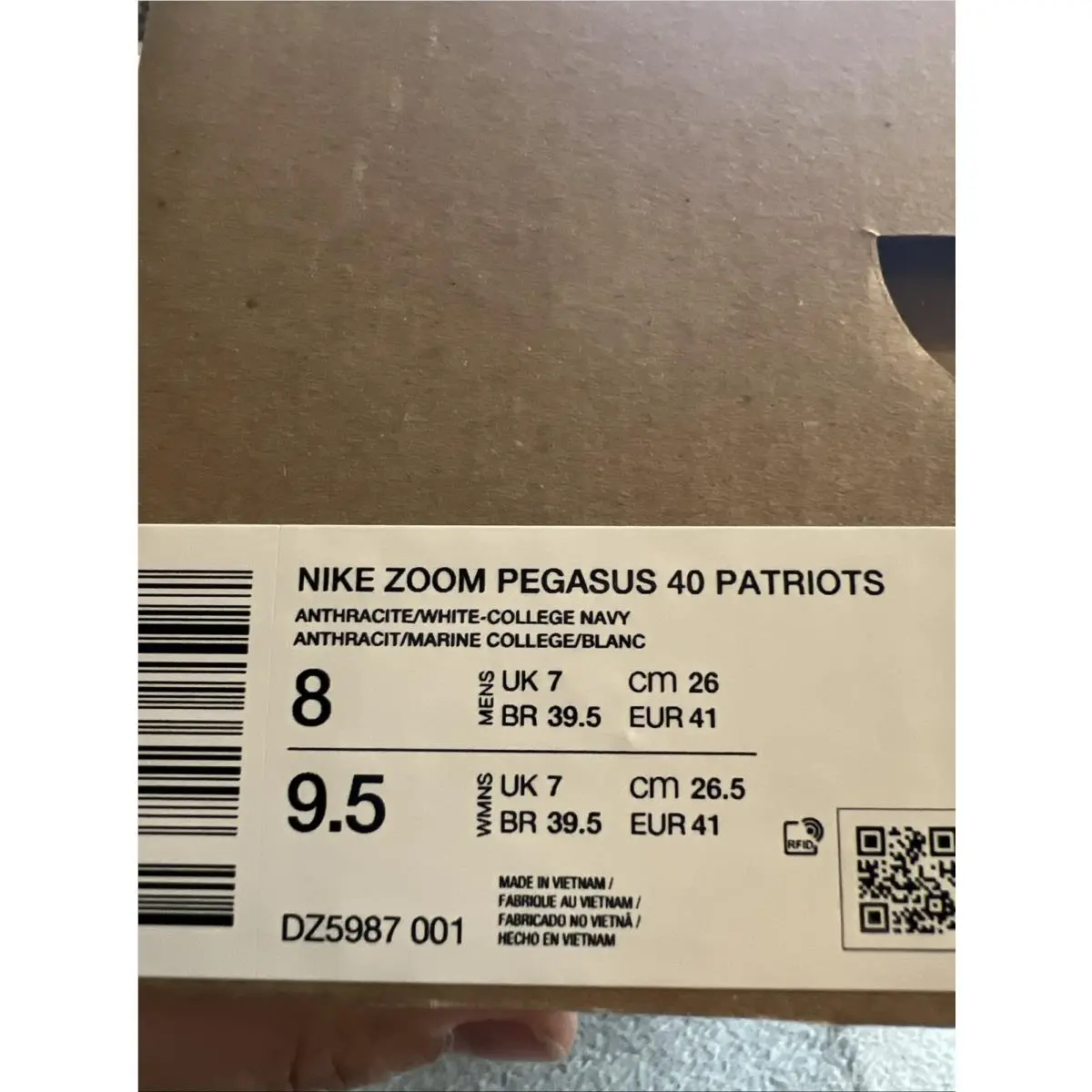 Nike shoes - Nike Zoom Pegasus 40 New England Patriots - DZ6008 001 - Black 1