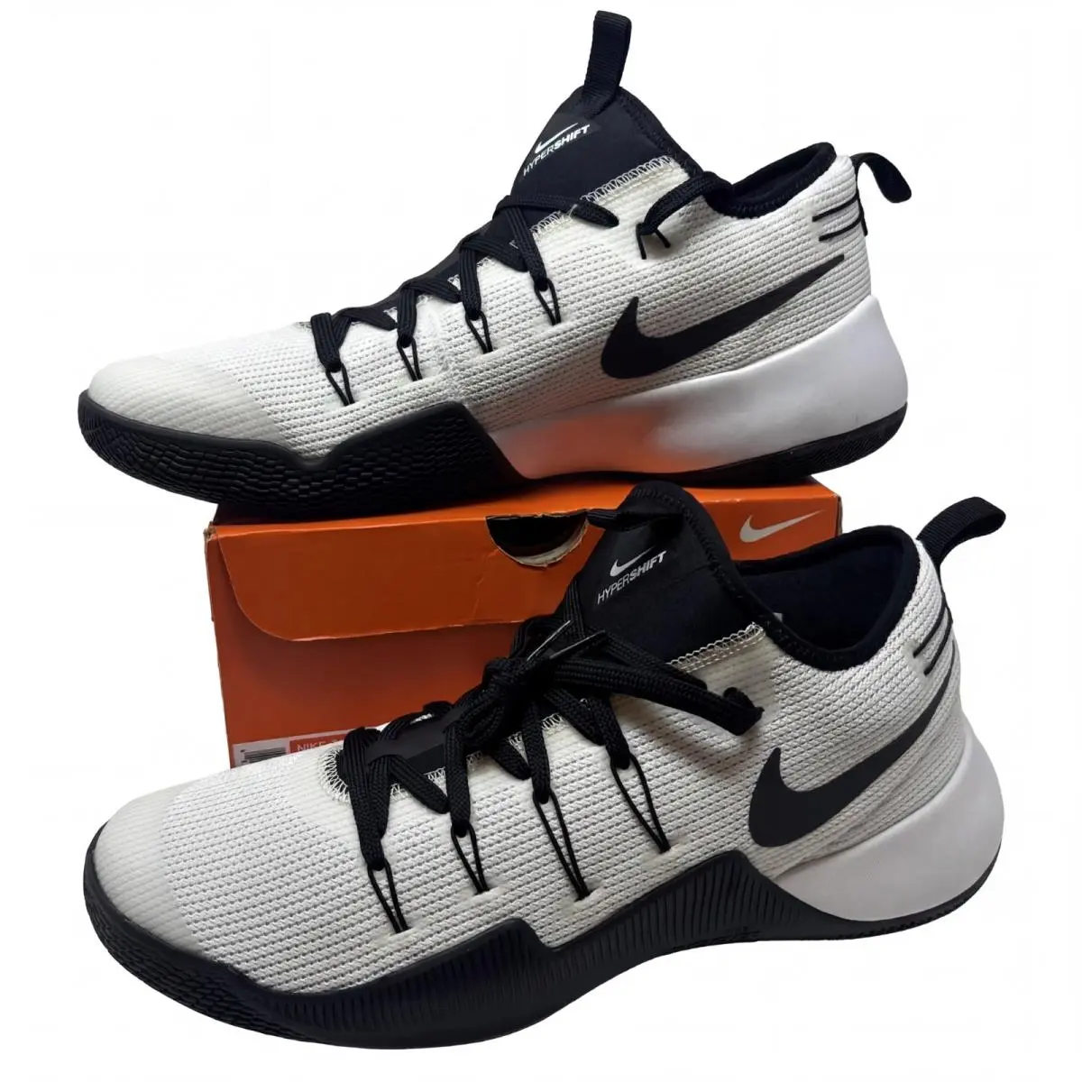 Nike Hypershift White Black 844387-100 Team Basketball Sneakers Mens 13