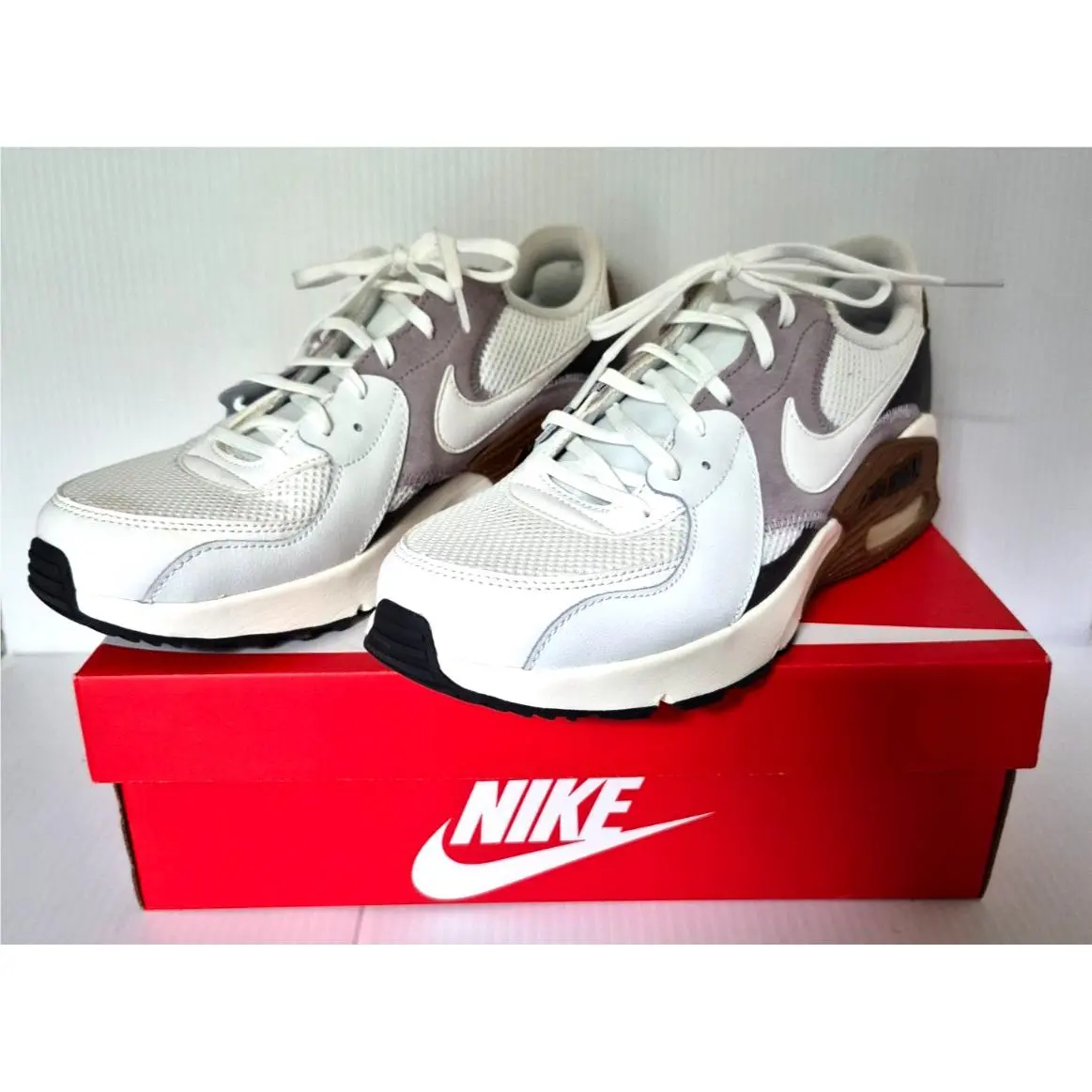 Nike Airmax Excee White Grey Brown FZ5486-102 Men Size 9