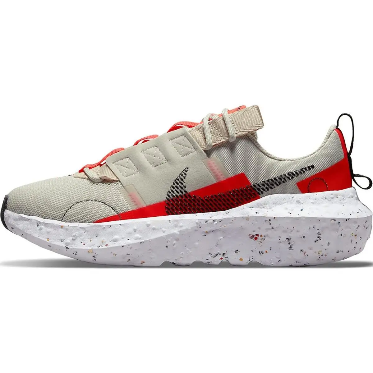Nike Crater Impact Women`s Running Shoe Light Bone Black /bright Crimson US 8